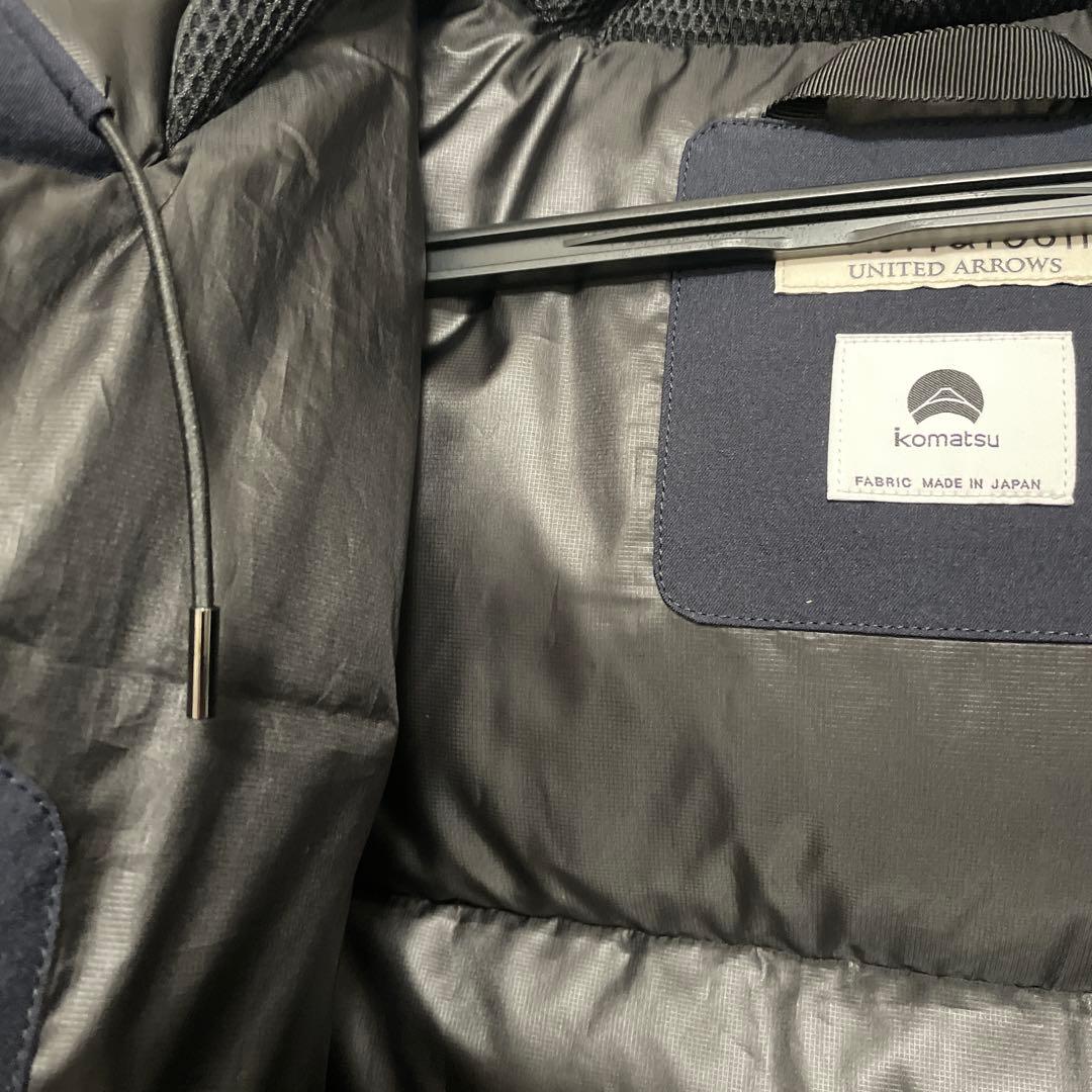 小松マテーレ スウェイ ツイル ダウンジャケット 700FP 撥水機能 ネイビー