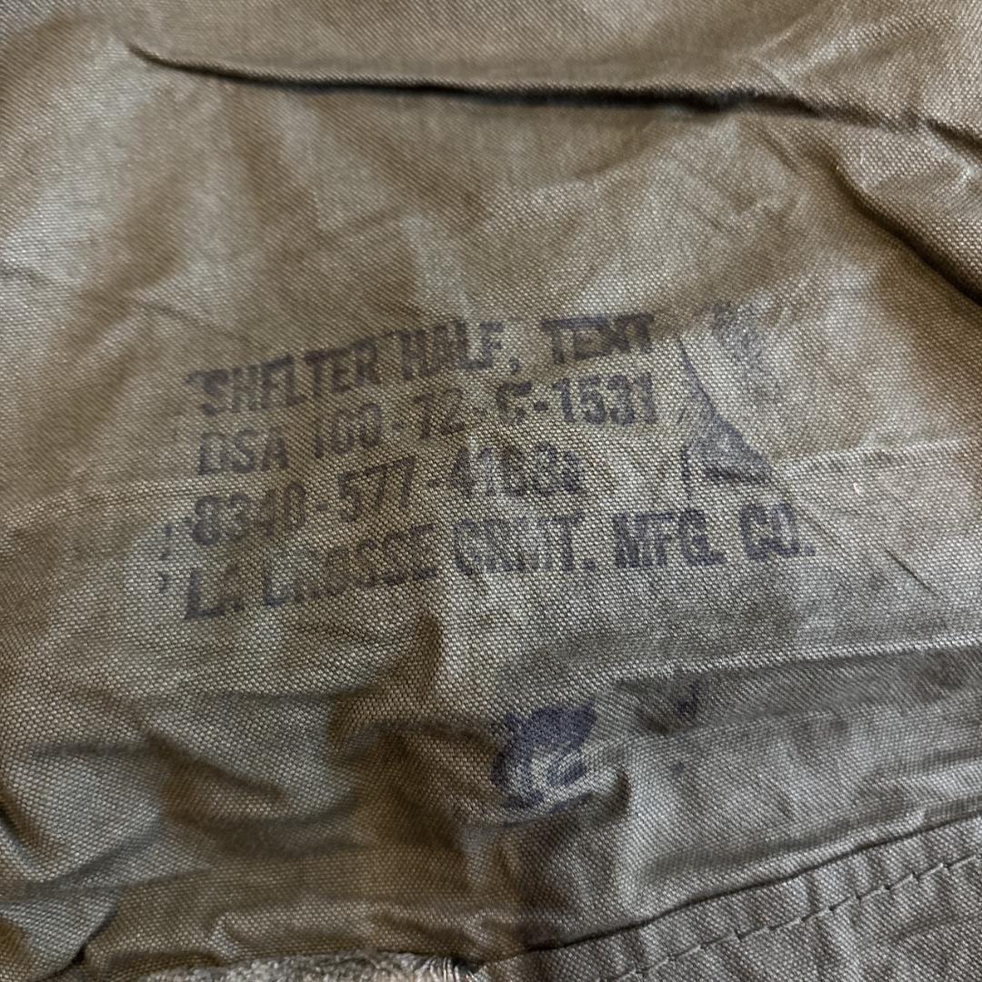 US パップテント ハーフシェルター 2枚 ポール・ペグセット 米軍 軍幕