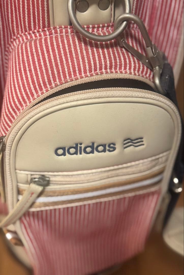 アディダス　キャスター付き　ゴルフ　キャディバック　ヒッコリー生地