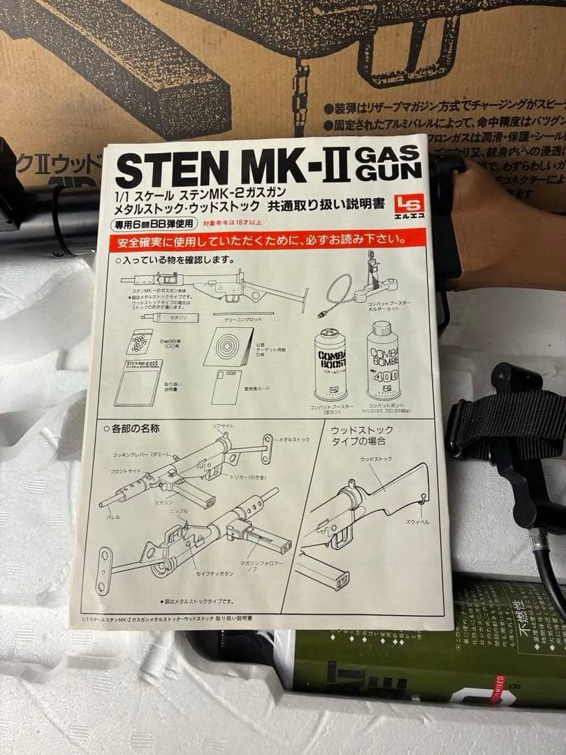 STEN MK-Ⅱ FULL AUTO ウッドストック(樹脂製)GAS SMG