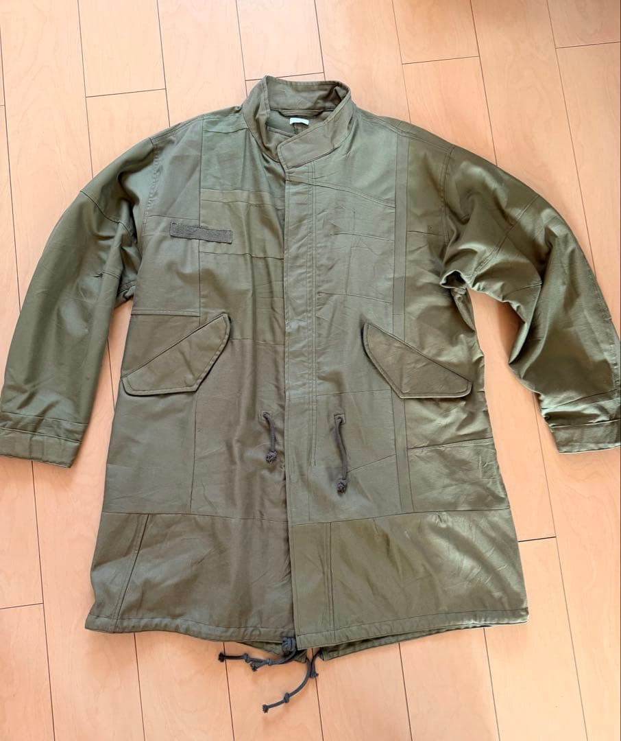 SEEALL ミリタリーコート オリーブ F ドローコード ロング