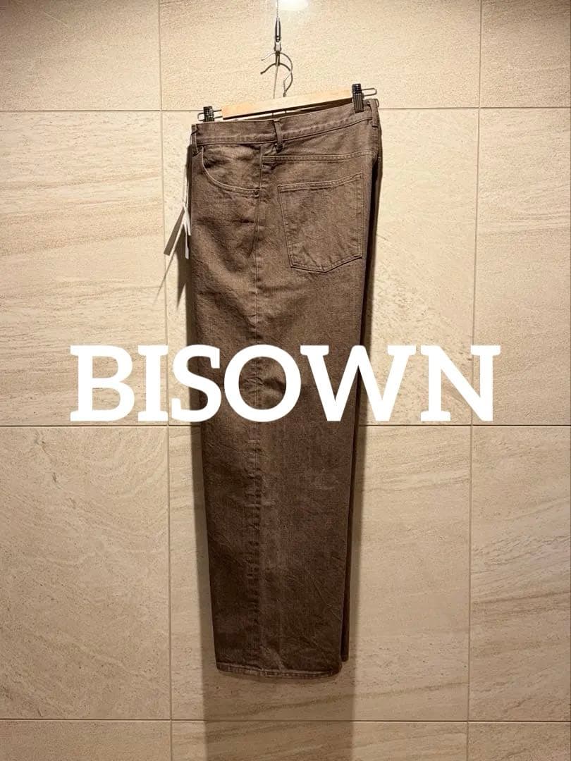 BISOWN タグ付き 新品未使用 ブラウンワイドデニム 5 AW2025