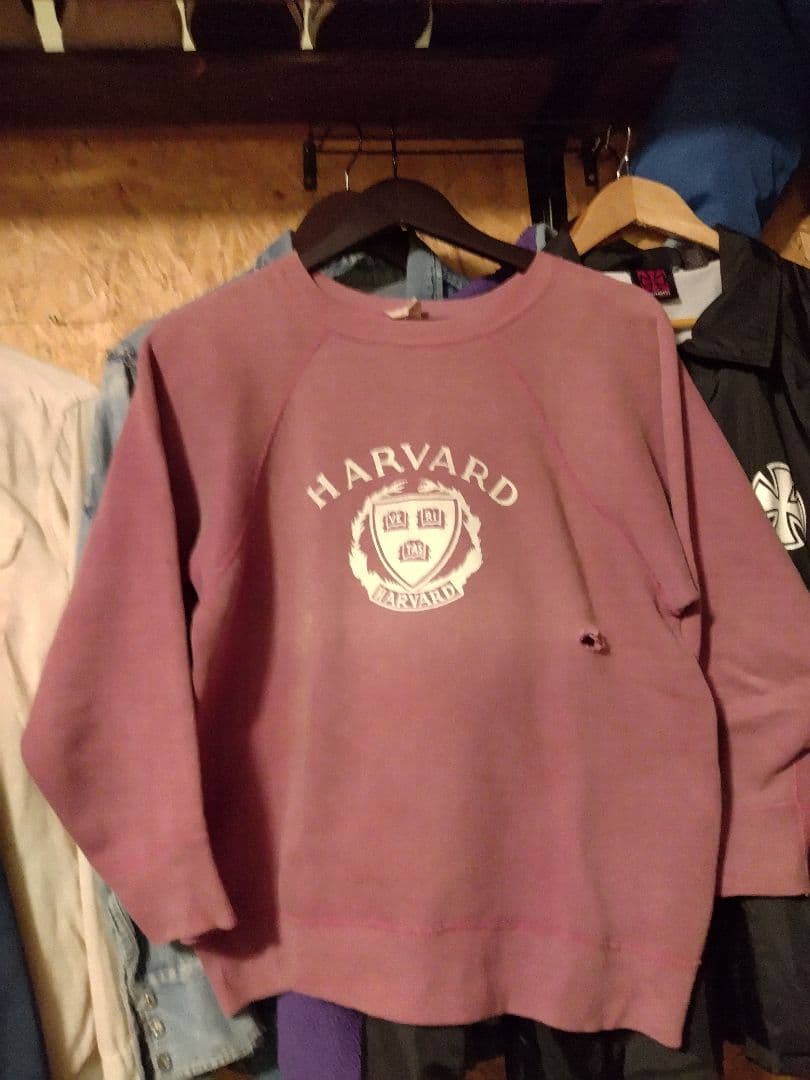 60s チャンピオンランタグ　ビンテージスウェットハーバード　サーモンピンク中C