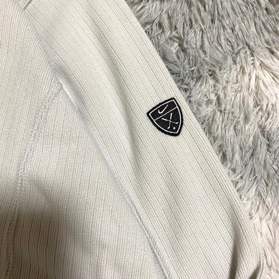 新品　ナイキ　スウェット　刺繍ロゴ　ゴルフ　アイボリー　XL