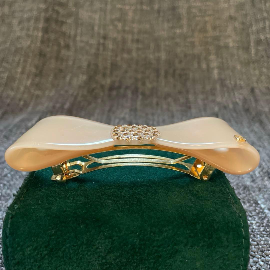 ななな美品☆フランス製 アレクサンドルドゥパリ ストーン装飾 バレッタ☆