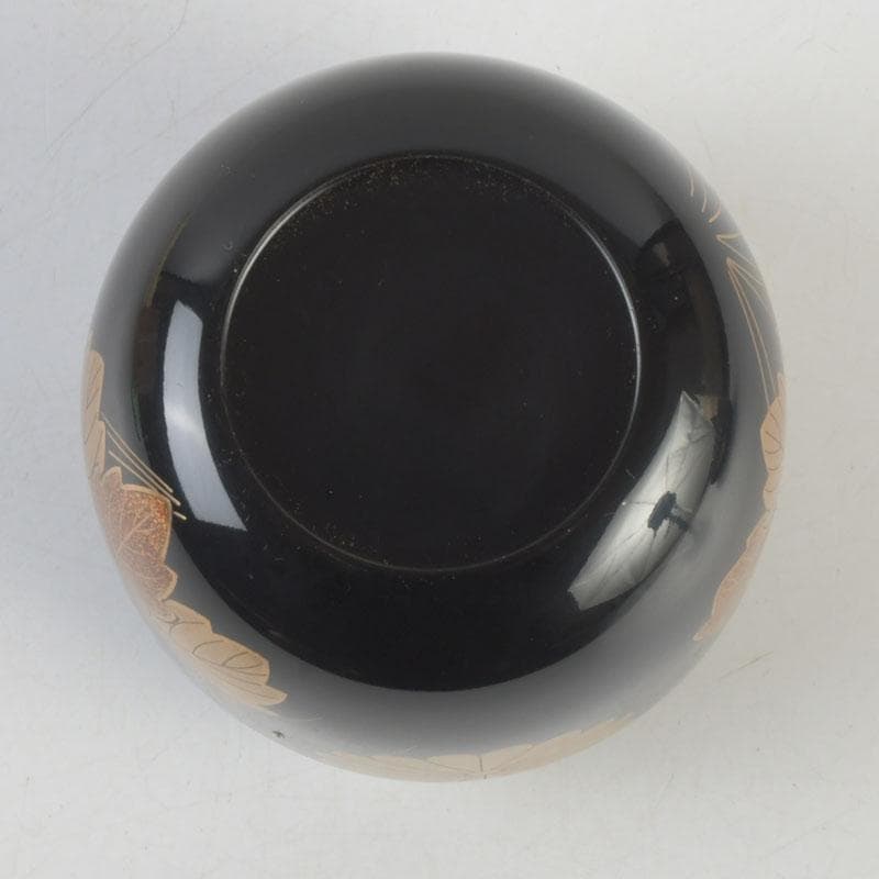 茶道具　呉藤童甫作　菊桐秋草蒔絵　大棗　堀内宗完(兼中斎)極め箱　V　9702