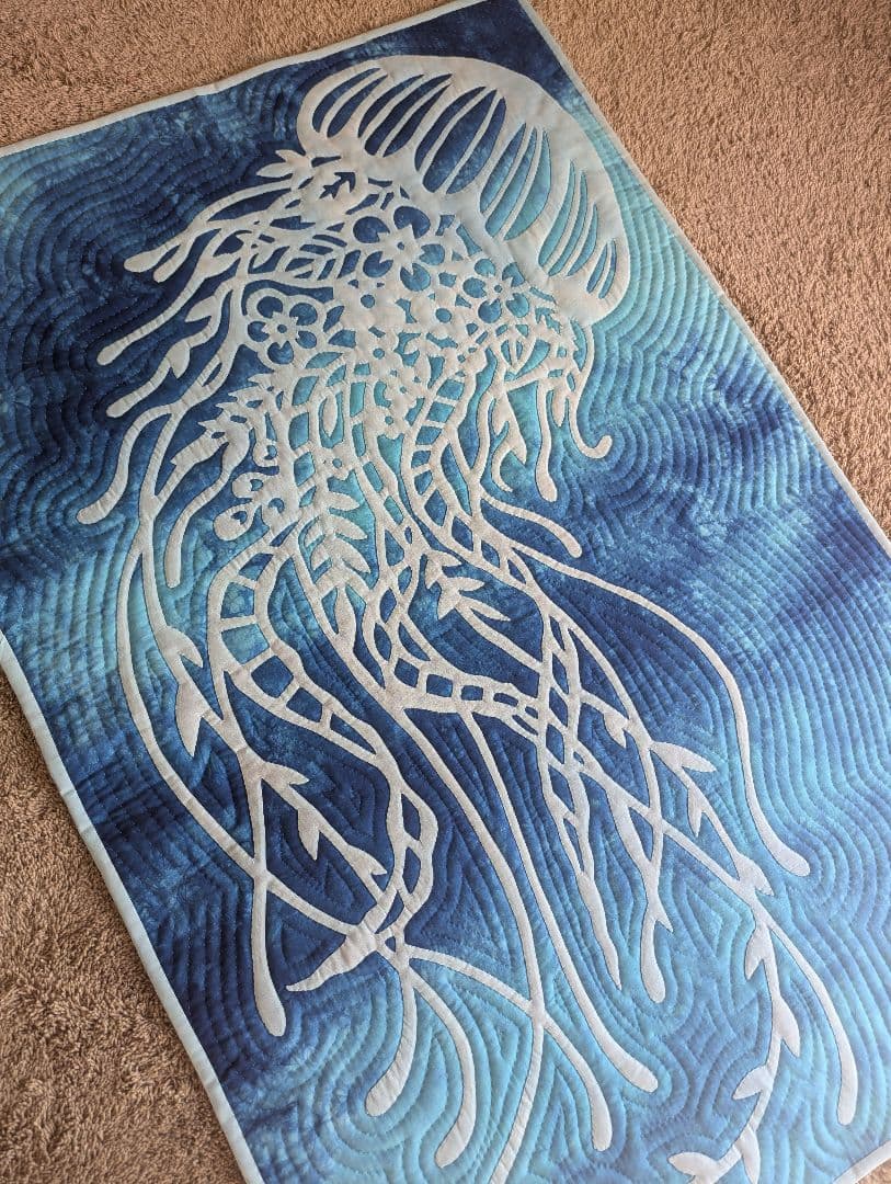 ハワイアンキルトタペストリー　生茶