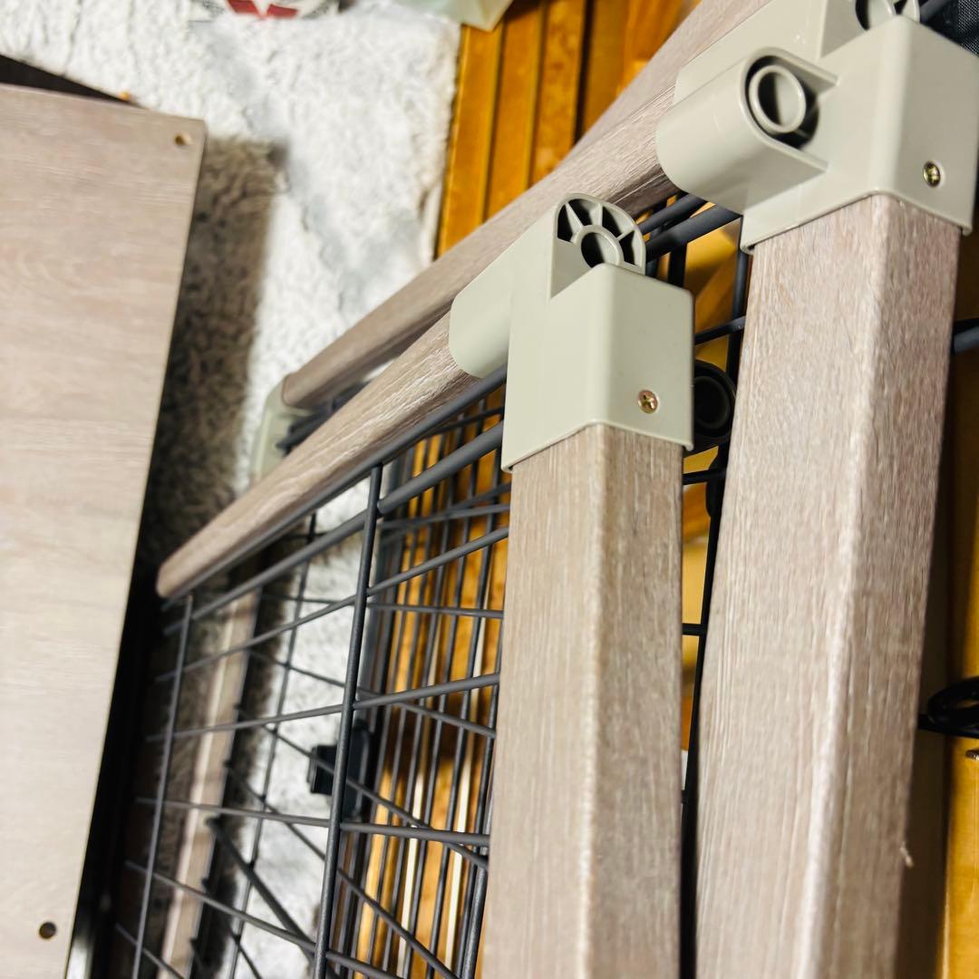 アイリスオーヤマ 犬 サークル ウッディ　インテリア グレー 小型犬用　ゲージ