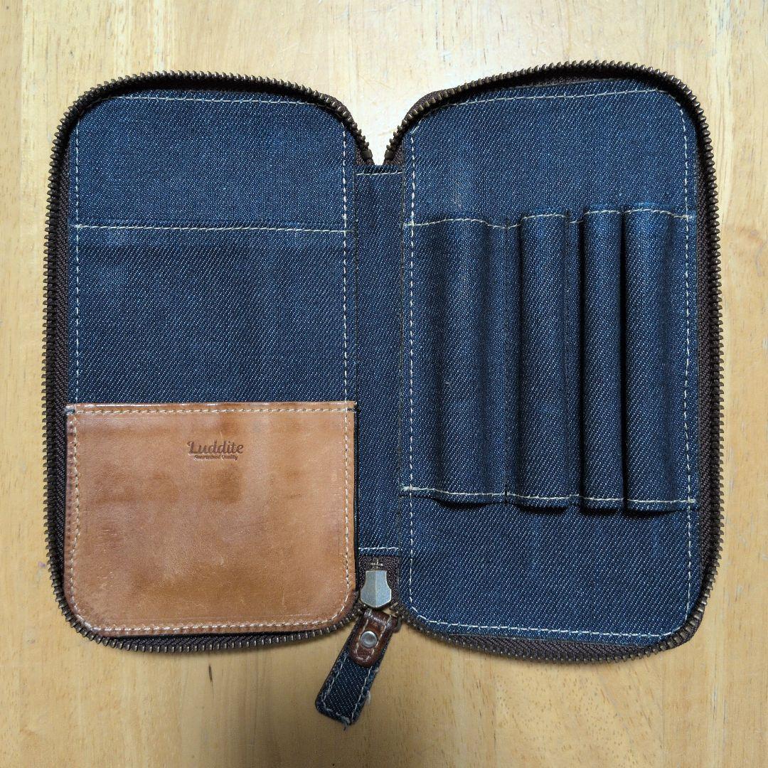 マヤレザー　ラウンドジップ　ペンケース　MAYAナチュラル　ラダイト