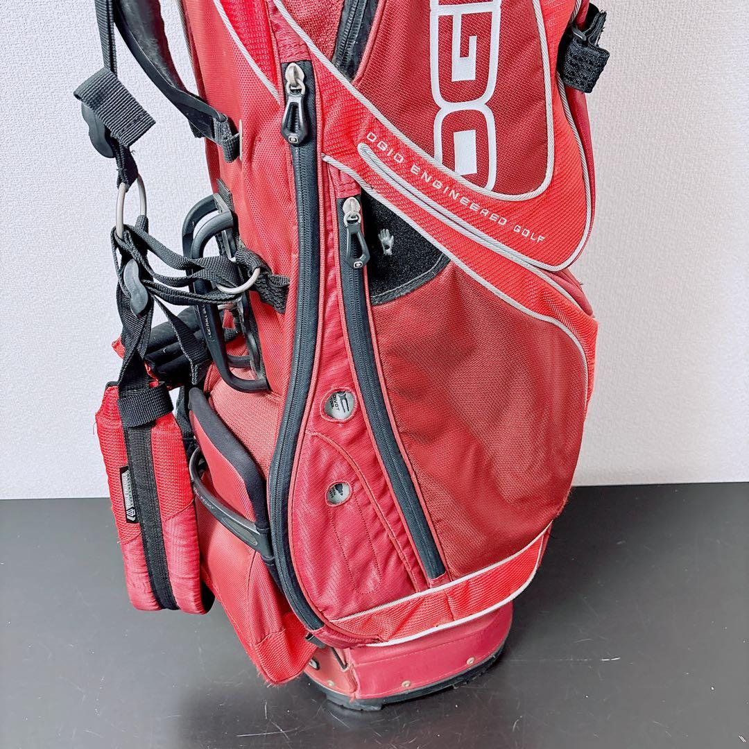 OGIO GROM スタンド式キャディバッグ 8分割 9.5型 レッド グロム