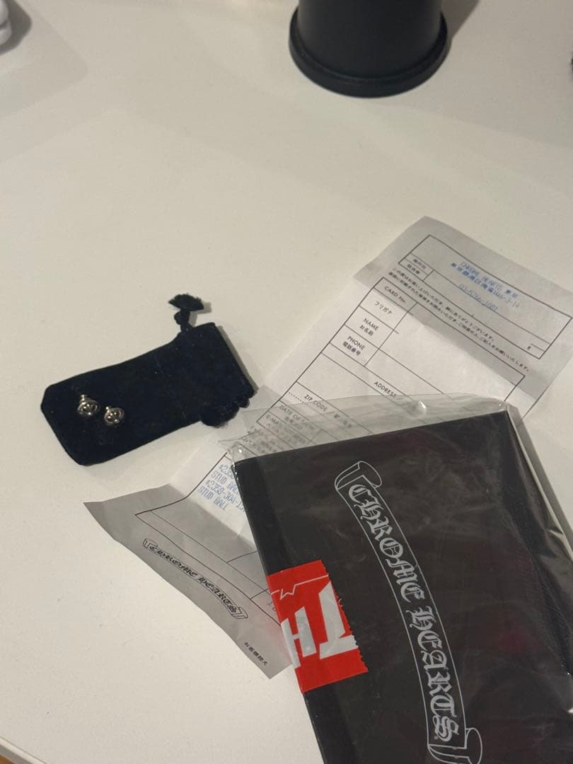 CHROME HEARTS クロムハーツ クロスボール スタッド ピアス 両耳