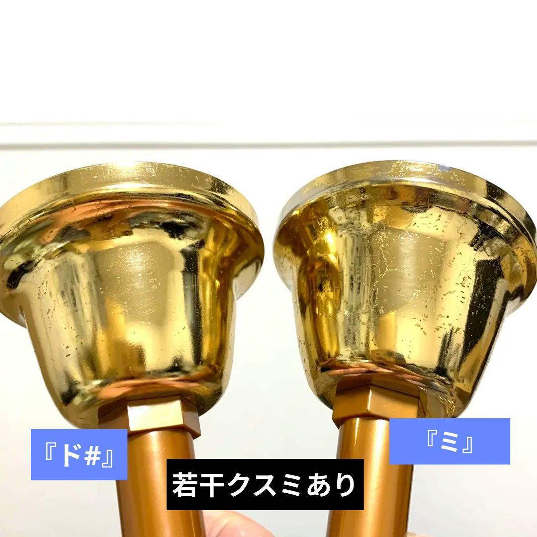 美品 ウチダ ハンドベル ゴールド27音 純正ケース付