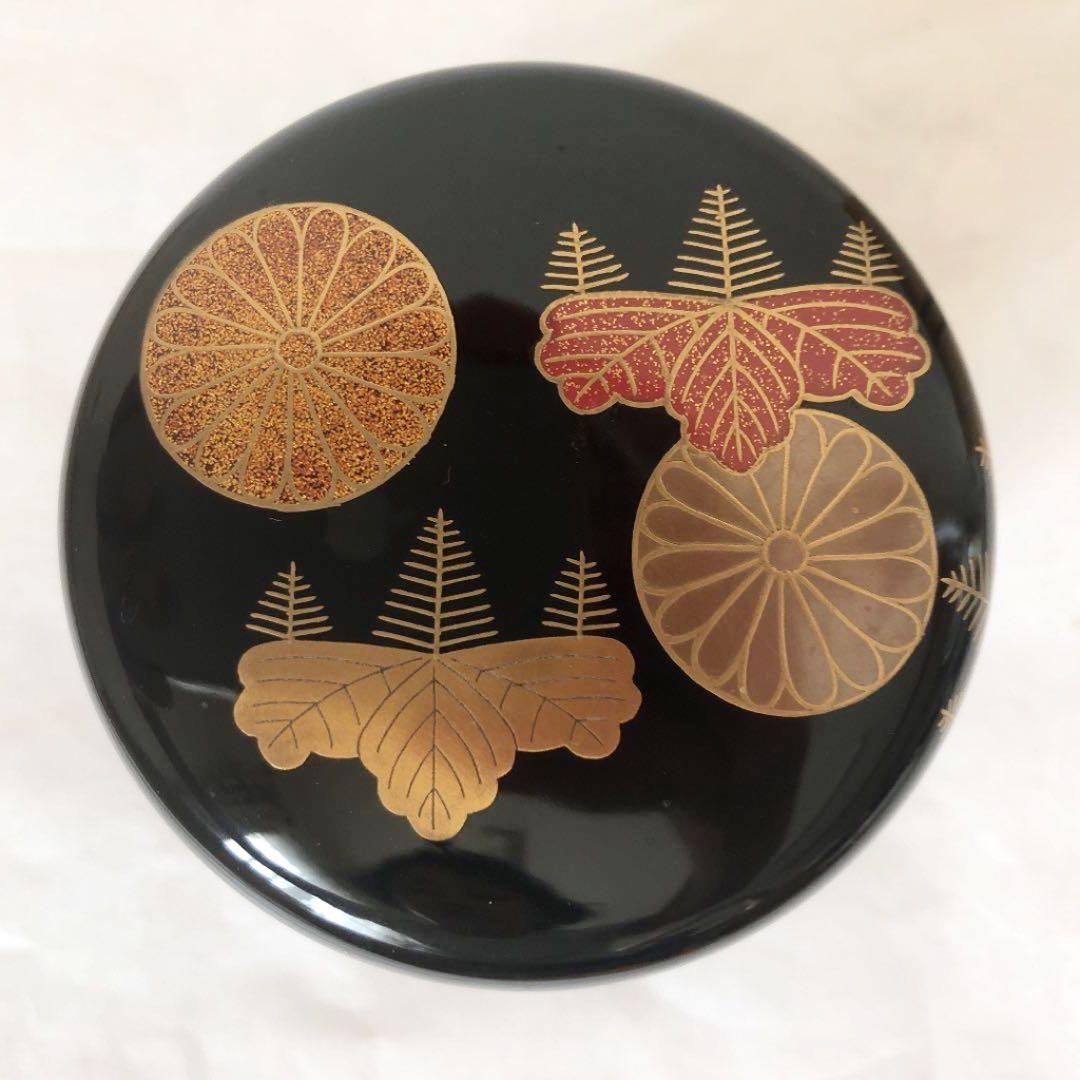 高台寺蒔絵　大棗　裏千家15代鵬雲斎花押あり　在銘　秀斎造　茶道具