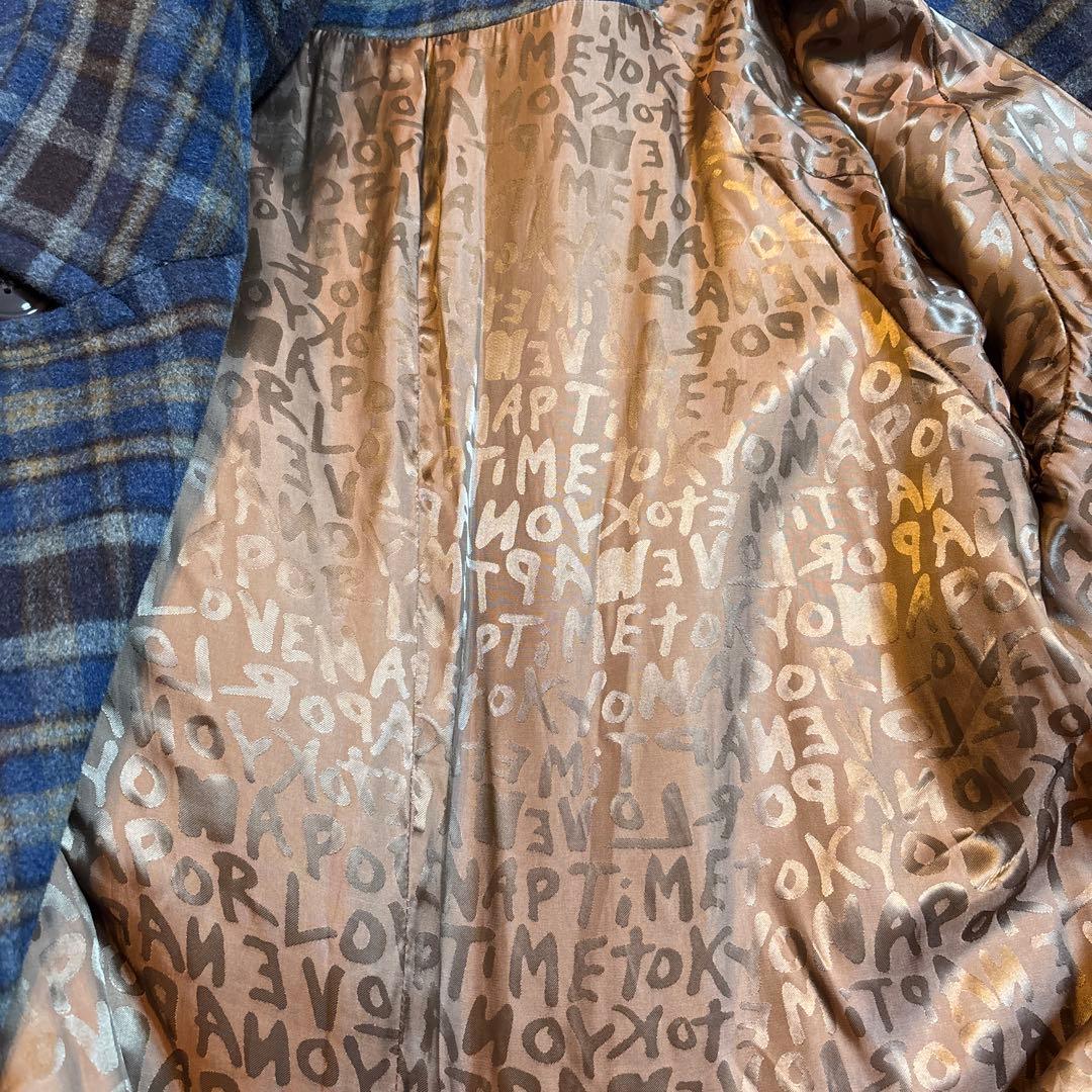 ナップタイム　naptime. Nissy 西島隆弘　コート　チェック　ブルー