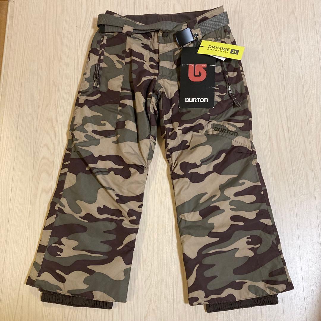 【新品未使用】Burton キッズ スノーボードパンツ XS 迷彩DRYRIDE