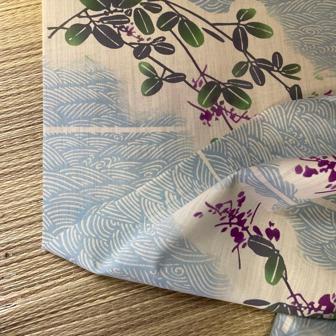 ゆかた　新品未使用　浴衣反物　本染め綿紬ゆかた　注染染め