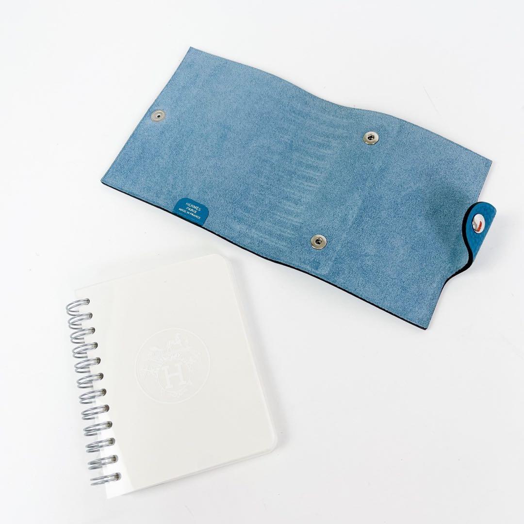 未使用 HERMES エルメス ユリスミニ トゴ ブルージーン 手帳 メモ帳