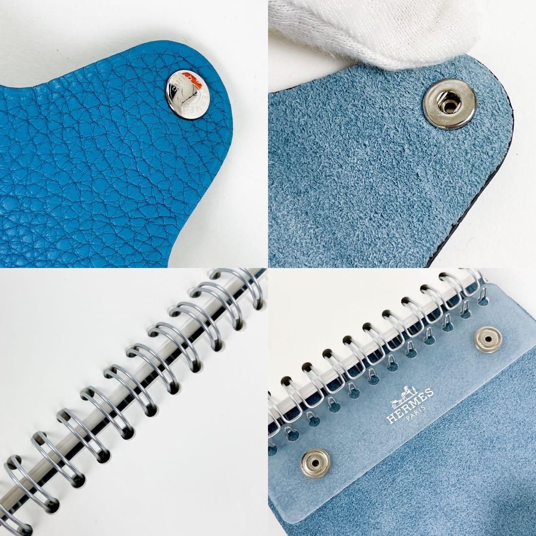 未使用 HERMES エルメス ユリスミニ トゴ ブルージーン 手帳 メモ帳