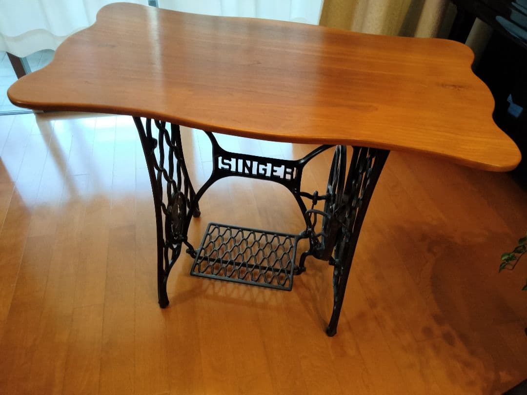 SINGER　足踏みミシン　アンティークテーブル　机