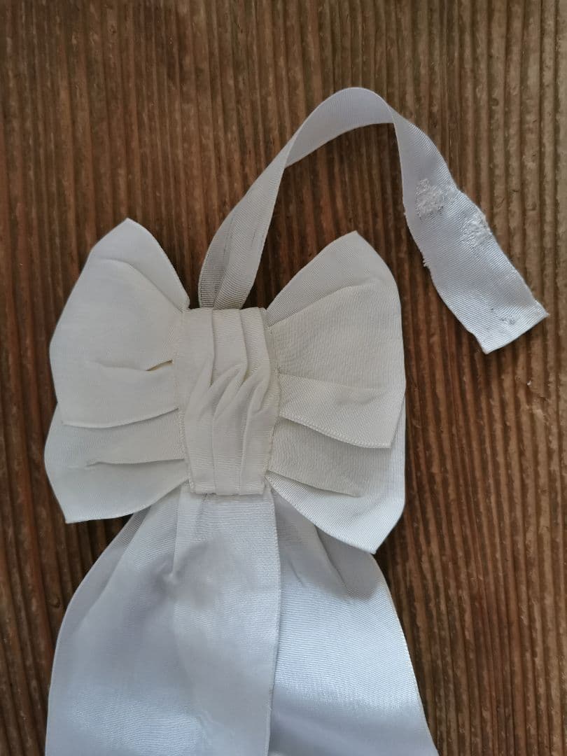 アンティーク 初聖体式 ダブルボウ腕章 透し幾何学紋 フリンジ装飾 オモニエール