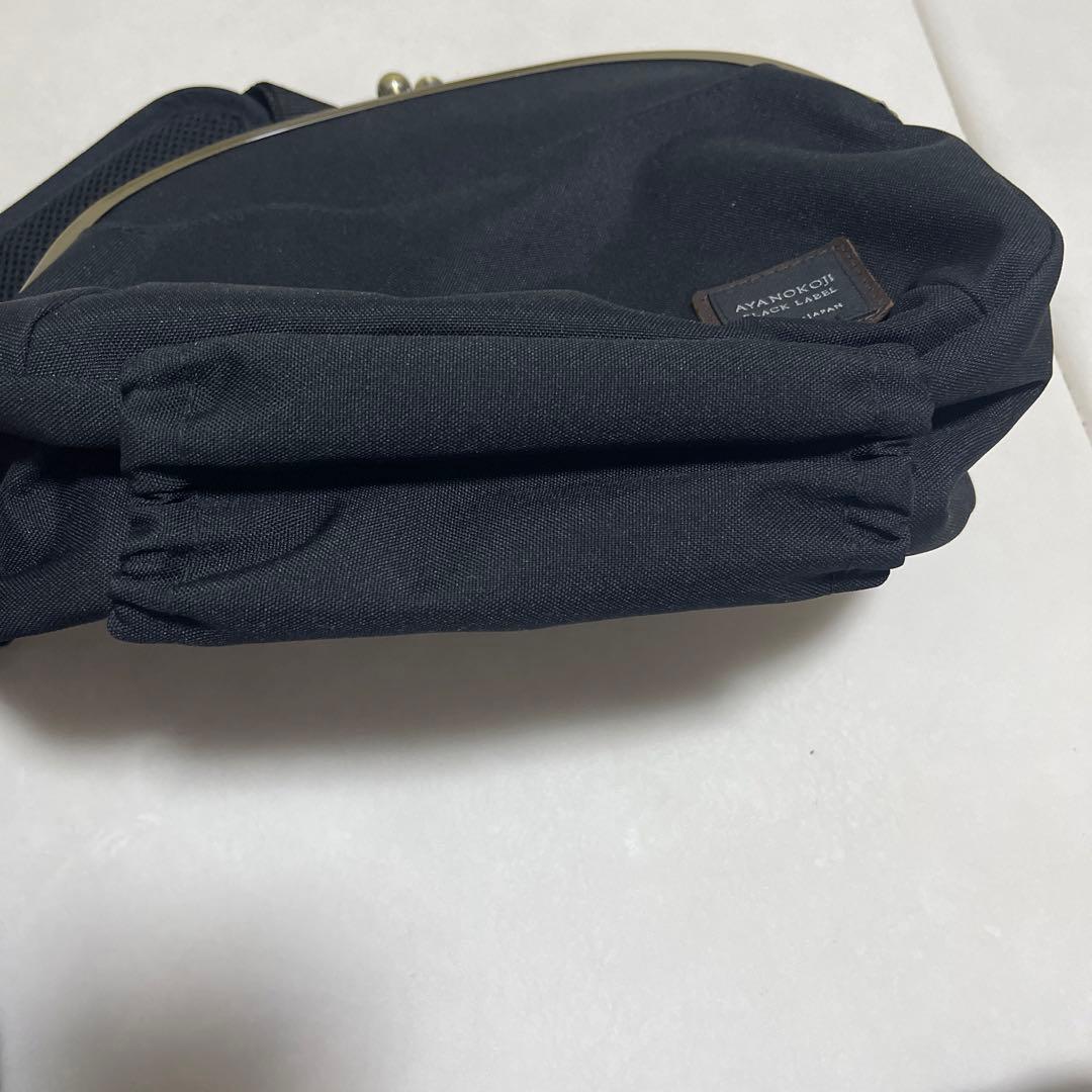 AYANOKOJI がま口ポシェット型ボディーバック　黒　バック