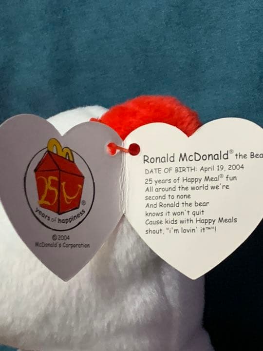 ty マクドナルド　ドナルド　ベア　レア　珍品　日本、市中未発売