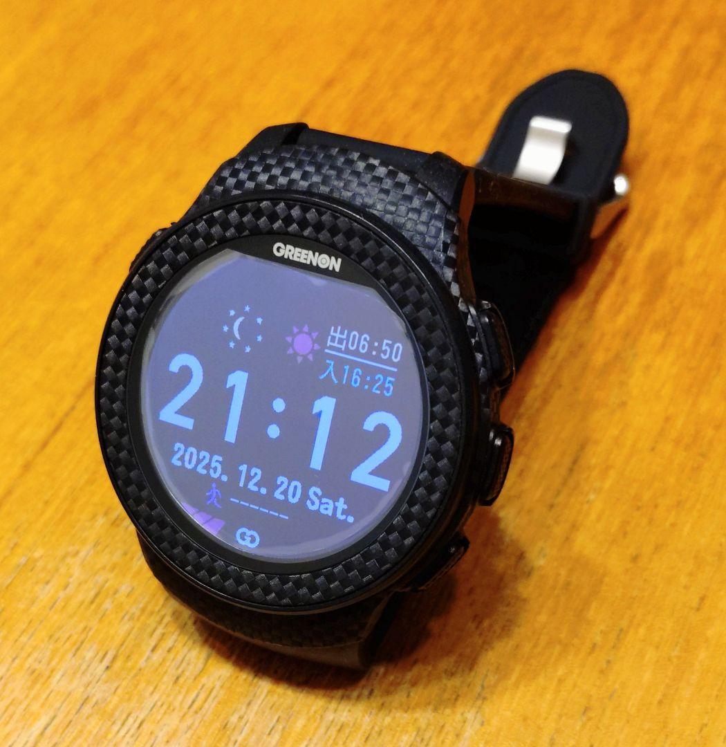値下げ！美品！保護フィルム付！グリーンオン　ザ・ゴルフウォッチA1-II
