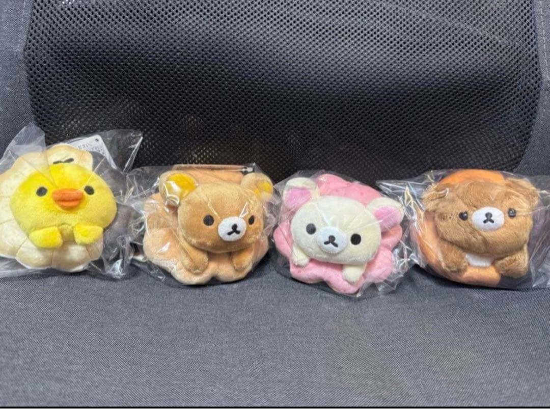リラックマ×ミスタードーナツ　ぶらさげぬいぐるみ 　4点セット