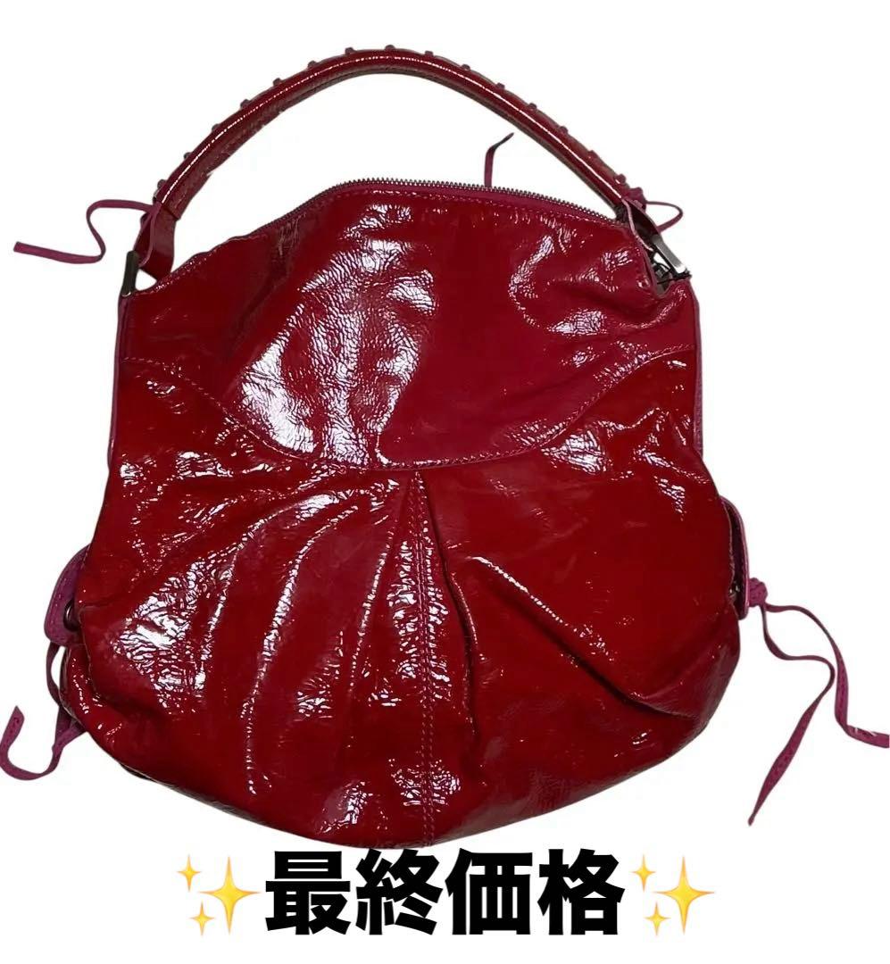 最終価格　FRANCESCO BIASIA パテントレザーバッグ　タグ付き未使用