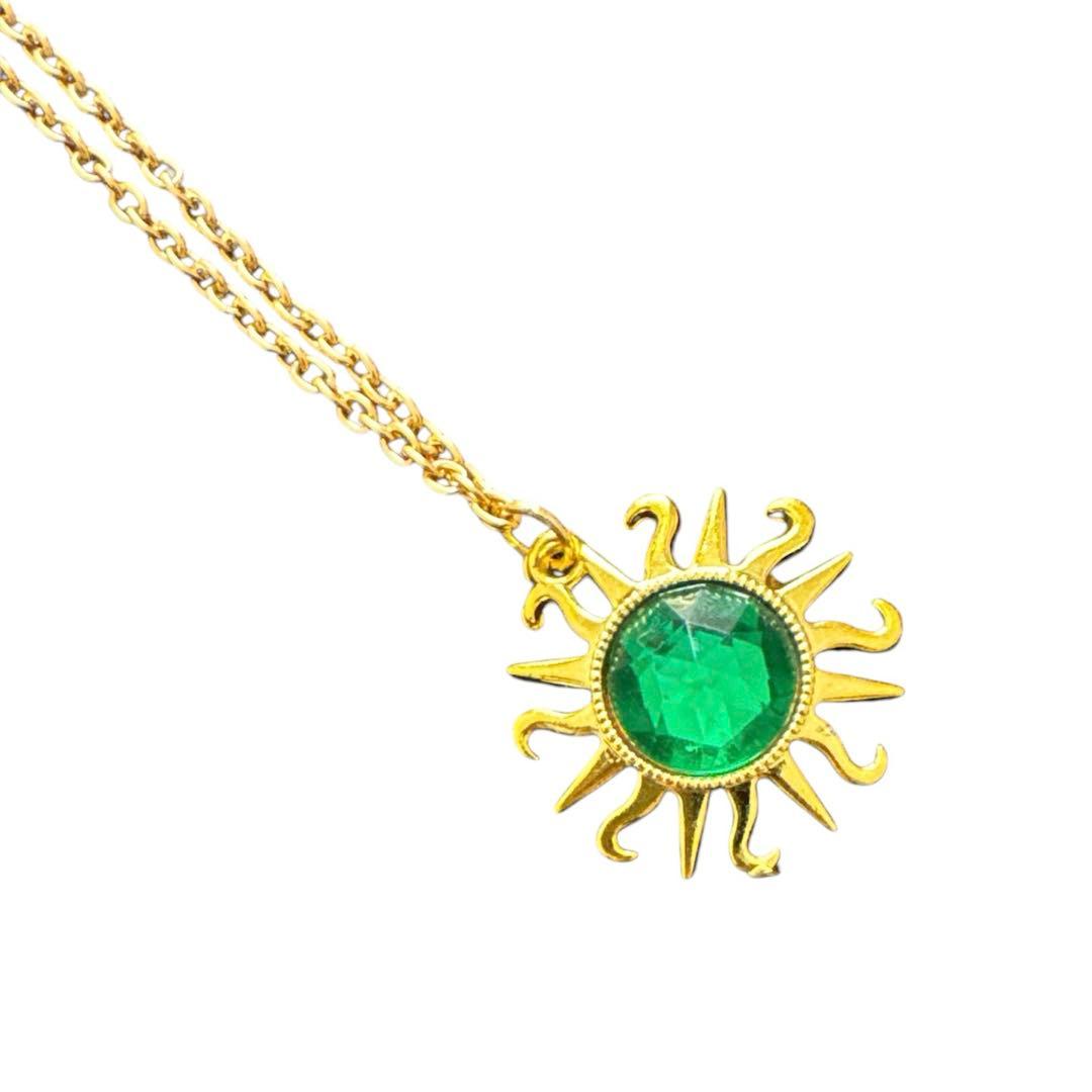 【平成レトロ】1990年代　セボンスター　グリーン　ネックレス　デッドストック