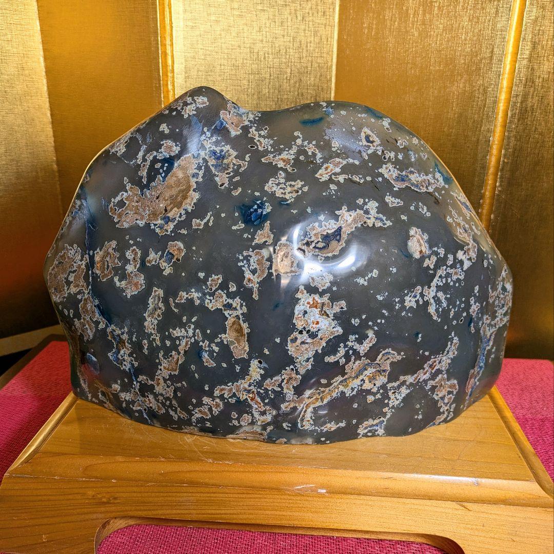 メノウ4.3㌔ 瑪瑙 鑑賞石 観賞石 水石 盆石 天然石 置物 鉱物