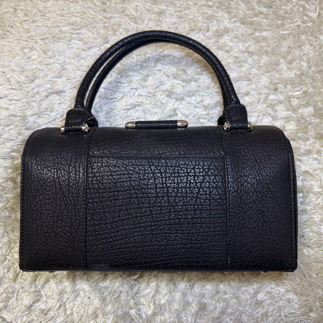☆極美品☆JRA認定　ハンドバッグ　シャークスキン　フォーマル　ボックス　黒