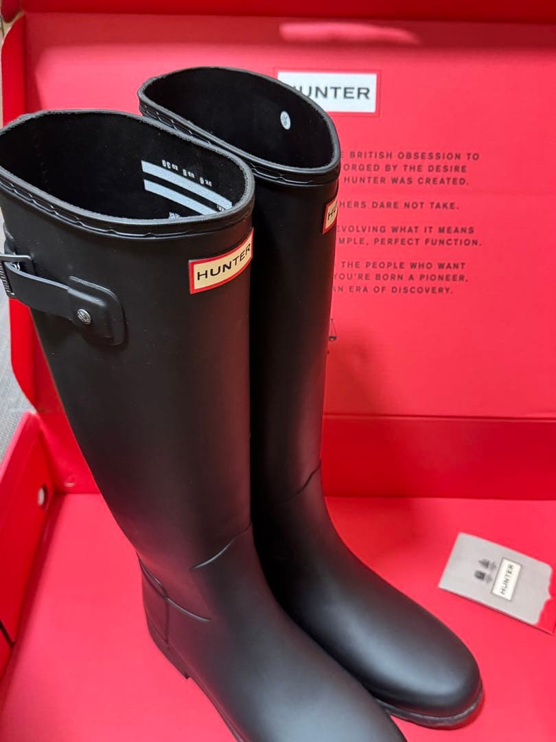 HUNTER レディース リファインド トール レインブーツ 24.5cm