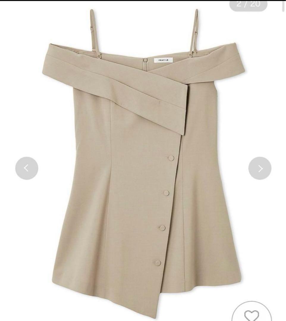 【ゆきこ】FRAY I.D 2WAYオフショルペプラムブラウス