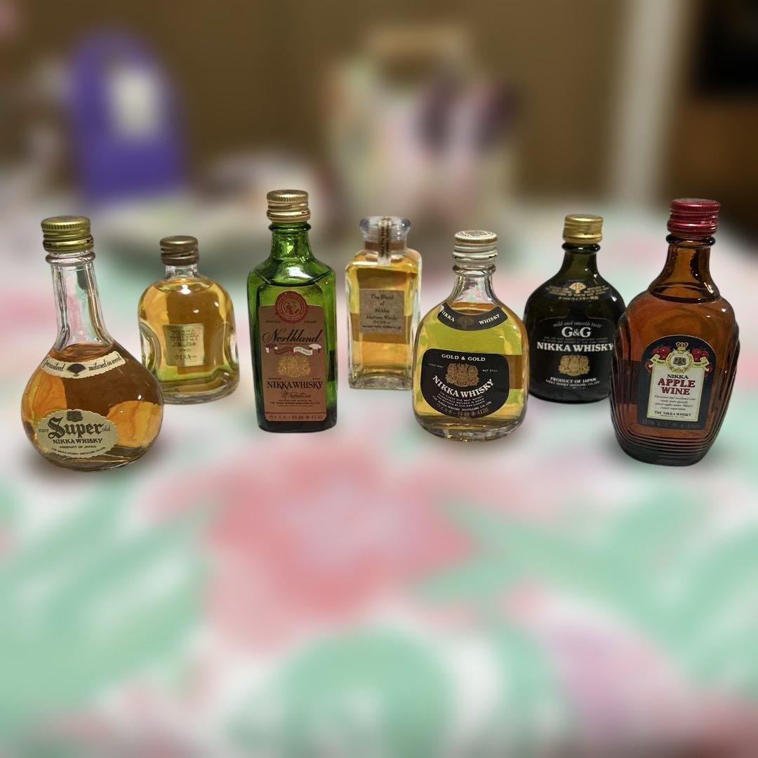 ニッカウイスキー 、ワイン、ミニボトル7本セット