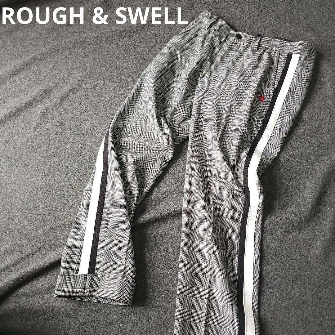 【ラフアンドスウェル】サイドライン×グレンチェック総柄 ゴルフパンツS