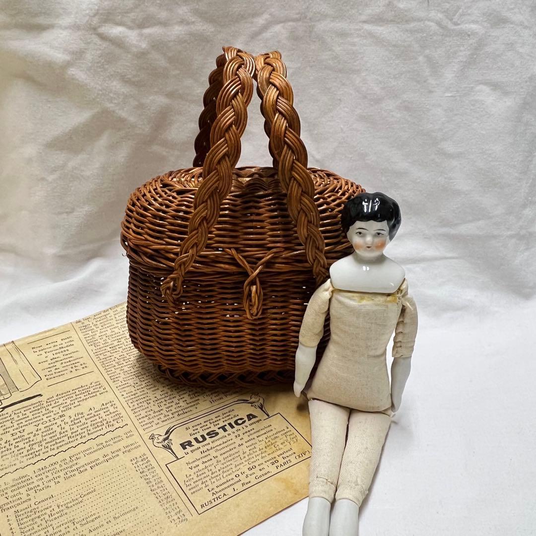 フランス アンティーク パニエ バスケット ラタン　籐編みかご ドールパニエ