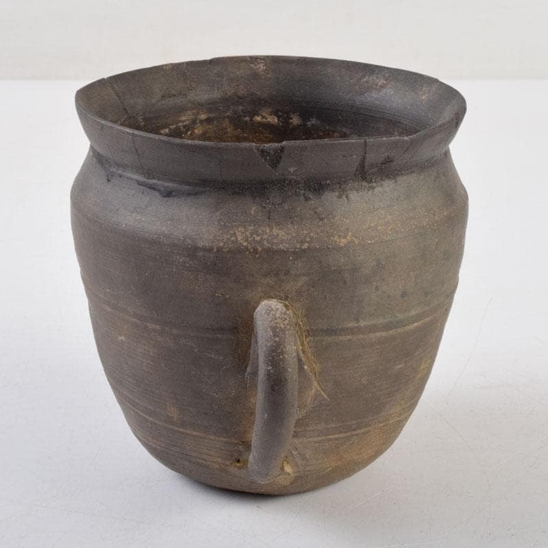 朝鮮美術　須恵器　新羅土器　新羅無細土　持ち手付壷　V　8924