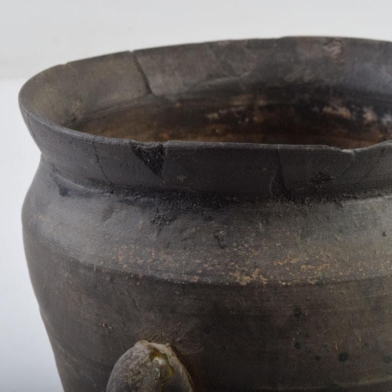 朝鮮美術　須恵器　新羅土器　新羅無細土　持ち手付壷　V　8924