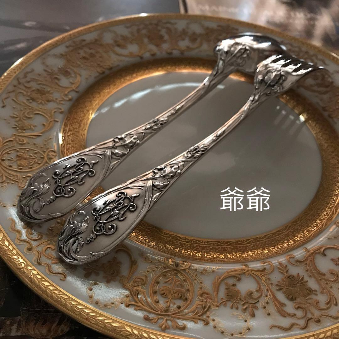 ☆御追加／ピュイフォルカ アイリス／純銀 ディナーフォーク＆スプーン 各１本