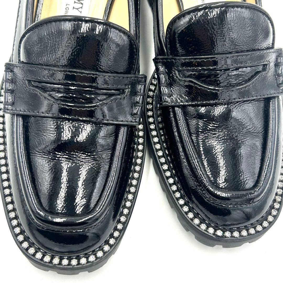 Jimmy Choo ジミーチュウ ローファー ラインストーン