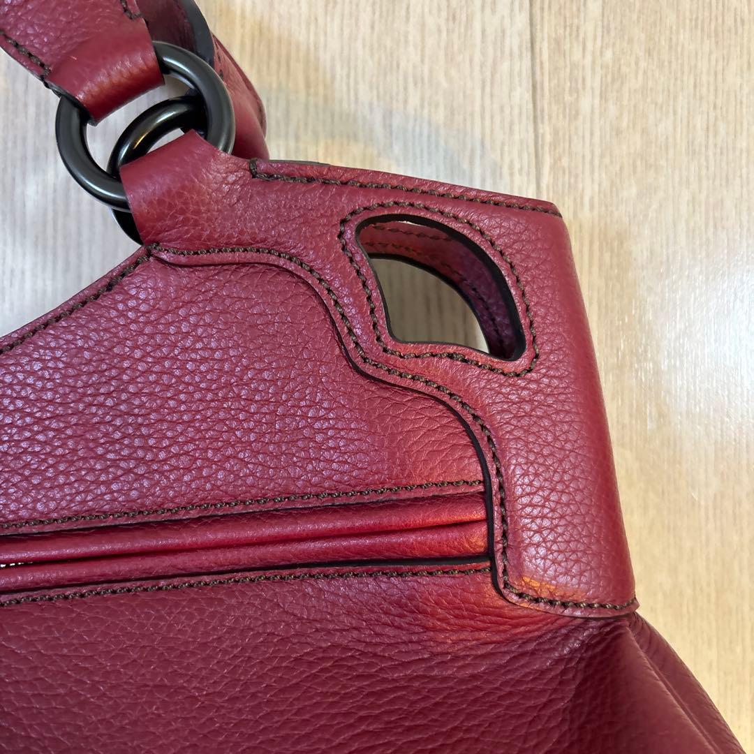 新品未使用　美品Cartier【カルティエ】マルチェロ　ハンドバッグ　赤ボルドー