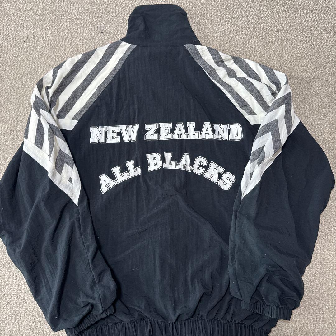 カンタベリー　ALL BLACKS ナイロンジャケット 黒/白/グレー