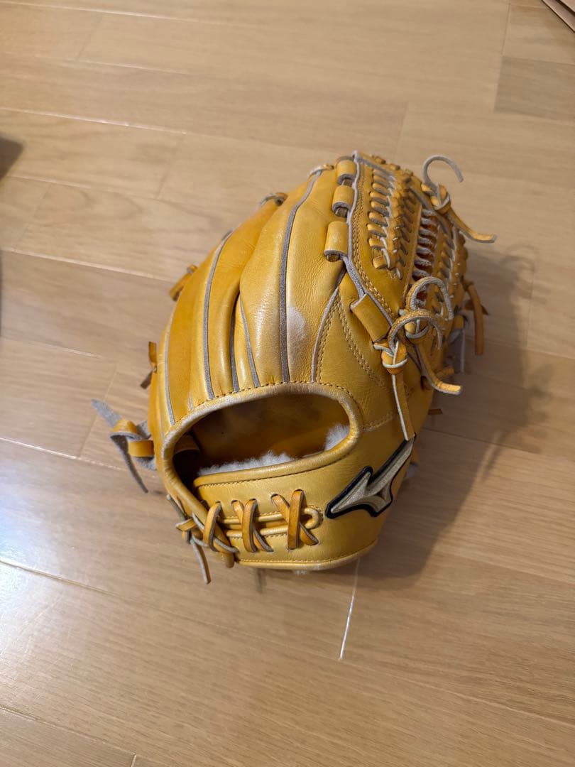 イエロー レザー 硬式グローブ