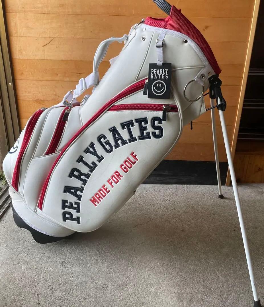 PEARLY GATES ゴルフキャディバッグ 89 赤　白　パーリーゲイツ