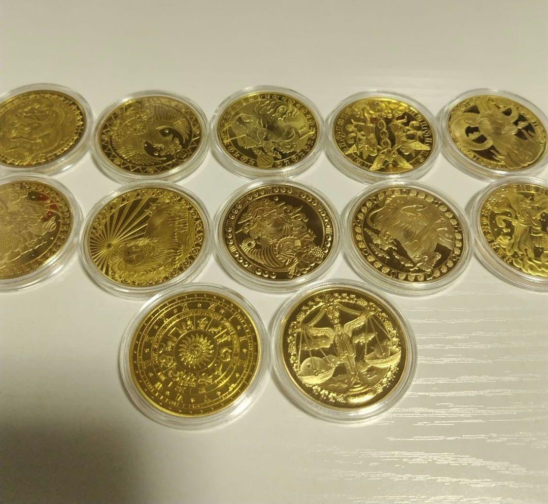 即購入OK！12星座 12枚 好運のお守り 工芸品