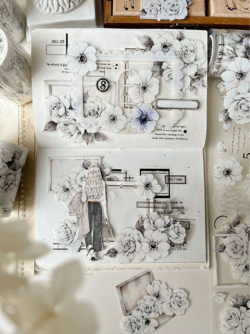 壹洱原创《花庭旧梦》海外マスキングテープ　マステ 【1776】