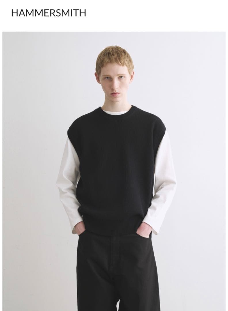 Traditional Weatherwear ノースリーブニットベスト M 黒