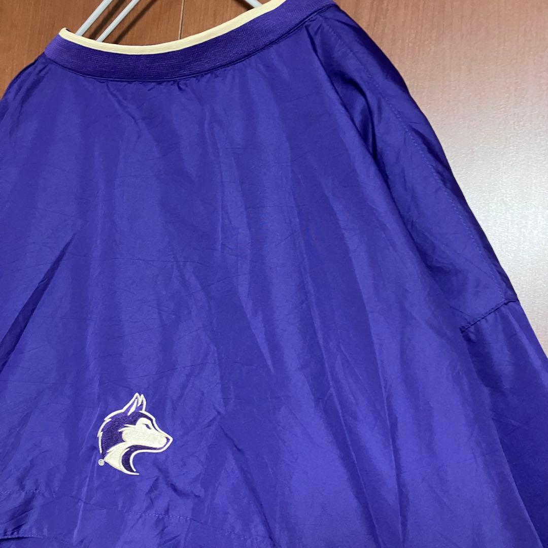 NIKE ナイキ　00s ナイロンプルオーバー　カレッジロゴ　刺繍　3XL