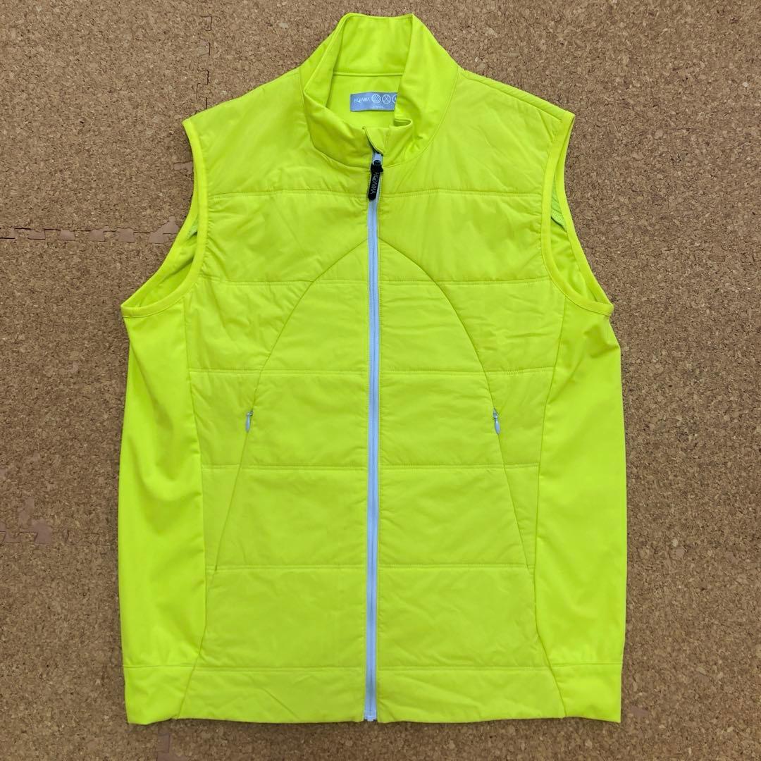 【美品】本間 HONMA ベスト中綿入ゴルフウェア Mメンズ黄golfGOLF